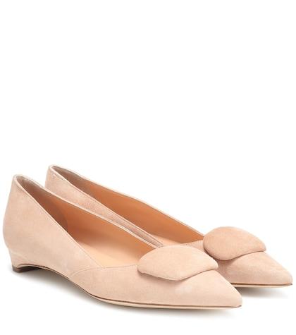 Fendi New Aga Suede Ballet Flats