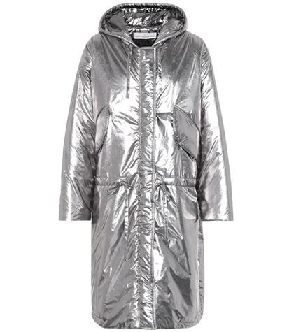 Self-portrait Metallic Puffer Coat