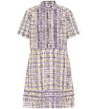 See By Chlo Scribble Check Silk Minidress