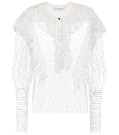 Philosophy Di Lorenzo Serafini Cotton-blend Lace Blouse