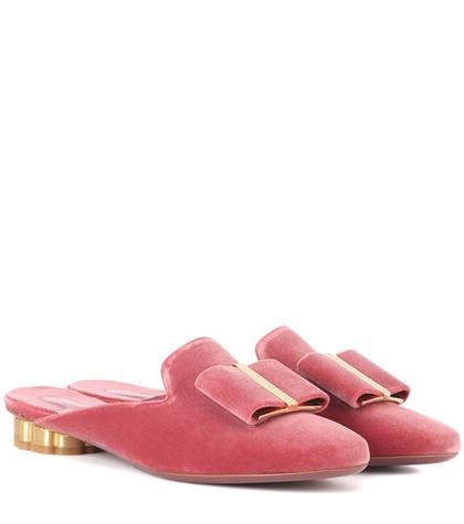 The Row Velvet Mules
