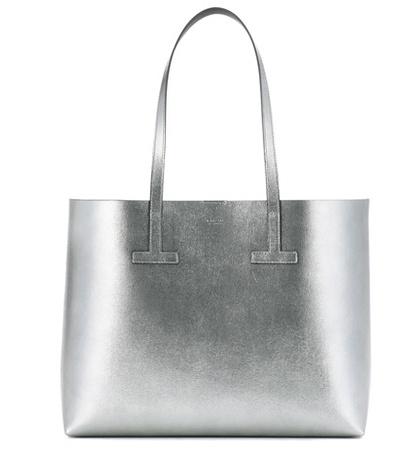 Alexander Mcqueen Metallic Leather Shopper