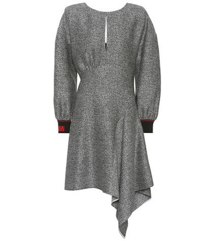 Philosophy Di Lorenzo Serafini Asymmetric Wool And Silk Dress