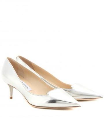 Jimmy Choo Allure Leather Kitten-heel Pumps