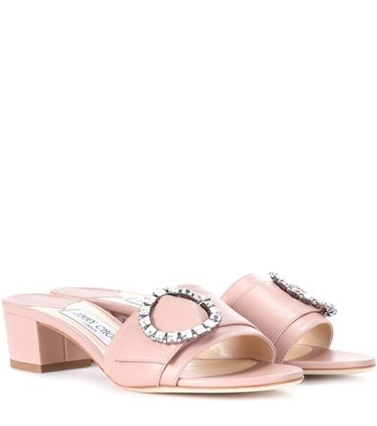 Jimmy Choo Granger 35 Leather Slides