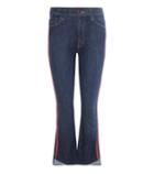 Mother The Insider Crop Step Fray Striped Jeans