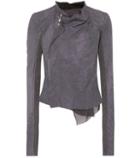 Mm6 Maison Margiela Low Neck Biker Leather Jacket