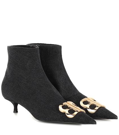 Balenciaga Bb Denim Ankle Boots
