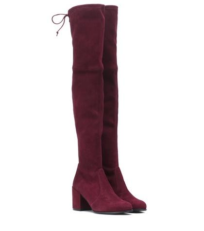 Balenciaga Tieland Suede Over-the-knee Bots