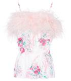 Brunello Cucinelli Exclusive To Mytheresa.com – Feather-trimmed Silk Top