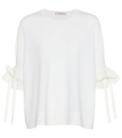 Valentino Poetic Drape Wool-blend Top