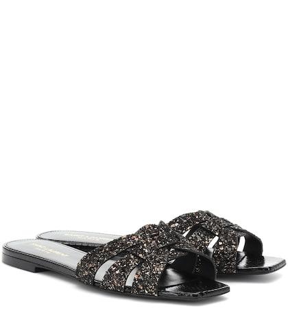 Saint Laurent Nu Pieds 05 Glitter Sandals