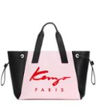 Kenzo Essential Large Printed Canvas And Leather Tote