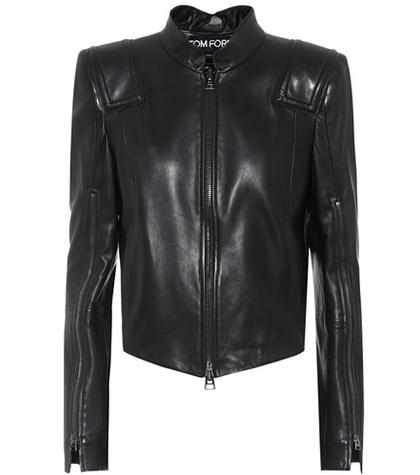 Alexander Mcqueen Cropped Leather Jacket