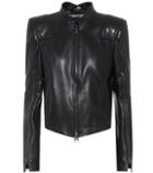 Alexander Mcqueen Cropped Leather Jacket