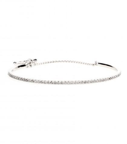 Roberto Marroni Rhodium-plated 18kt White Gold Bracelet With Grey Diamonds