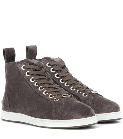 Jimmy Choo Colt Suede Flat Ankle Boots