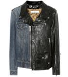 Golden Goose Deluxe Brand Leather And Denim Biker Jacket