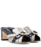 Dolce & Gabbana Snakeskin And Leather Mules
