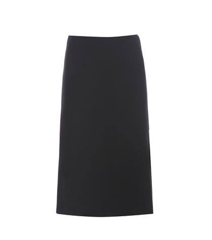 Prada Lace-trimmed Crêpe Skirt