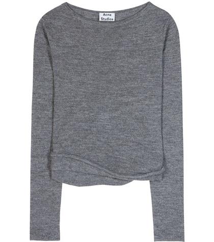 Ganni Janelle Alpaca And Wool-blend Sweater