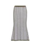 See By Chlo Striped Wool And Cotton Skirt