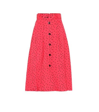 Rebecca Vallance Holliday Linen-blend Midi Skirt