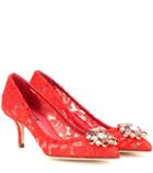 Mara Hoffman Bellucci Embellished Lace Pumps