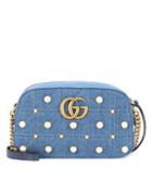 Gucci Gg Marmont Small Denim Shoulder Bag