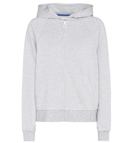 Tory Sport Cotton And Cashmere-blend Hoodie