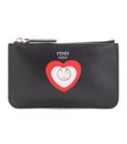 Fendi Embellished Leather Clutch