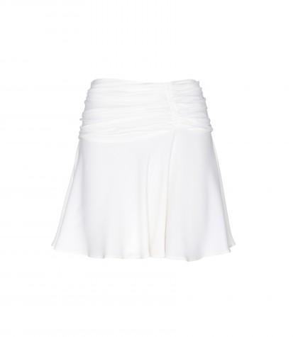 Miu Miu Ruched Crepe Mini Skirt