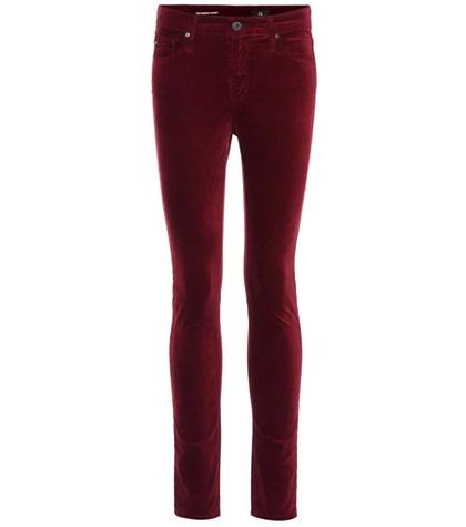 Ag Jeans The Farrah High-waisted Velvet Skinny Jeans
