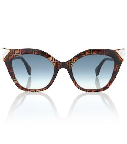 Fendi Iridia Logo Cat-eye Sunglasses