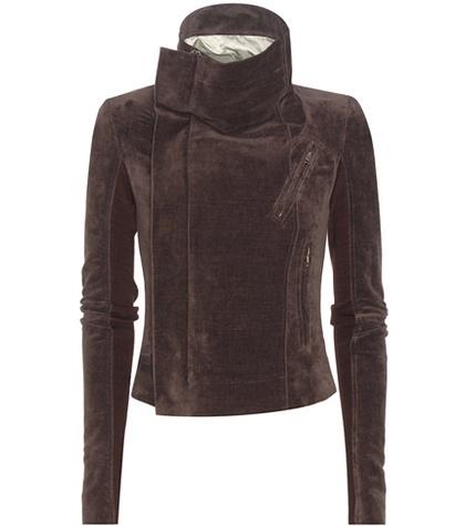 Rick Owens Classic Biker Cotton And Linen-blend Jacket