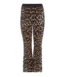 Stella Mccartney Wool-blend Knitted Cropped Flared Trousers