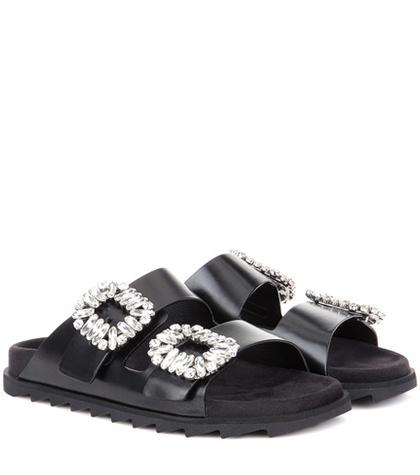 Dolce & Gabbana Slidy Viv Leather Sandals