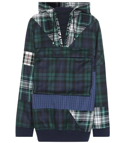 Fenty By Rihanna Oversized Plaid Wool Hoodie