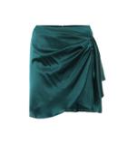 Caroline Constas Koren Gathered Silk Miniskirt