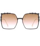 Kenzo Embellished Square Sunglasses
