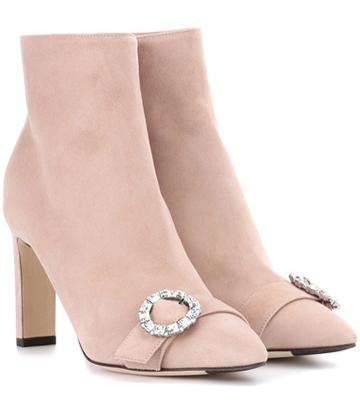 Jimmy Choo Hanover 85 Suede Ankle Boots