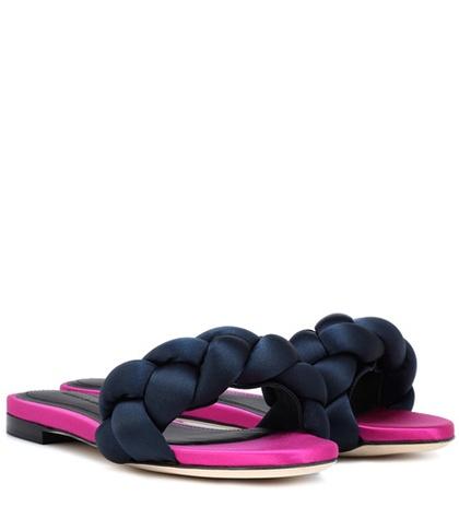Marco De Vincenzo Braided Satin Slides