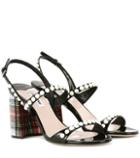 Melissa Odabash Embellished Patent Leather Sandals