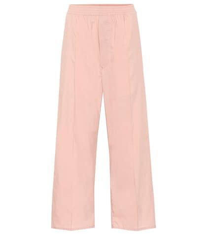 Mm6 Maison Margiela Cropped Cotton-blend Pants