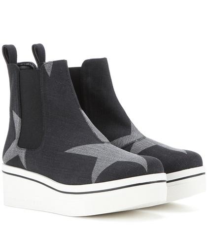 Stella Mccartney Binx Denim Platform High-top Sneakers