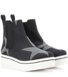 Stella Mccartney Binx Denim Platform High-top Sneakers