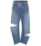 Monse Cropped High-rise Straight Jeans