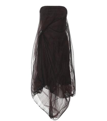 Rick Owens Strapless Tulle Dress