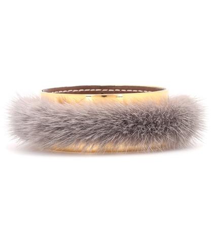 Marni Fur-trimmed Bangle