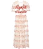 Victoria Beckham Embroidered Lace And Printed Silk Dress